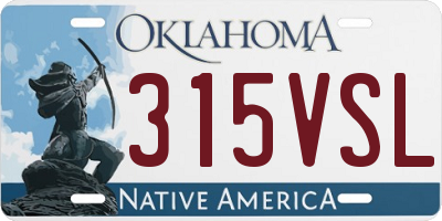 OK license plate 315VSL