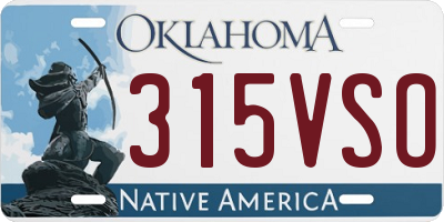 OK license plate 315VSO