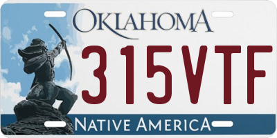 OK license plate 315VTF