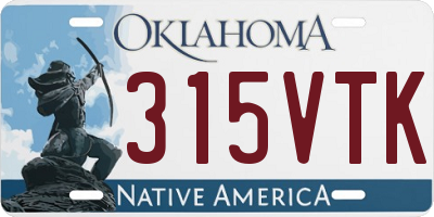 OK license plate 315VTK