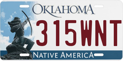 OK license plate 315WNT