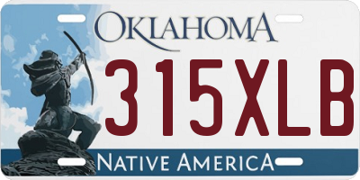 OK license plate 315XLB