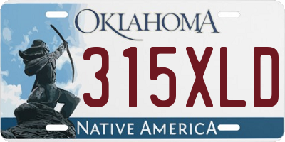 OK license plate 315XLD