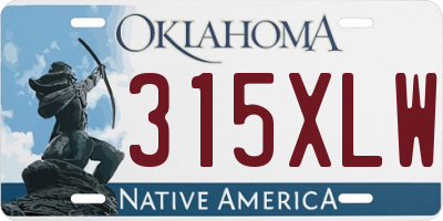 OK license plate 315XLW