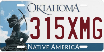 OK license plate 315XMG