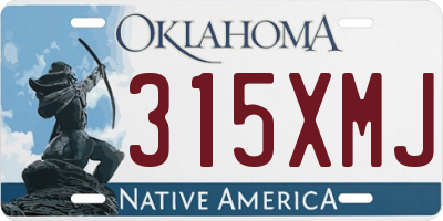 OK license plate 315XMJ