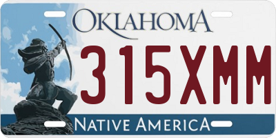OK license plate 315XMM