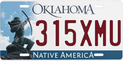 OK license plate 315XMU