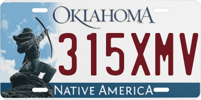 OK license plate 315XMV