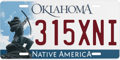 OK license plate 315XNI