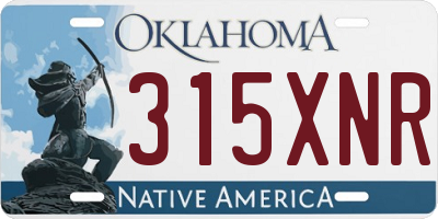 OK license plate 315XNR