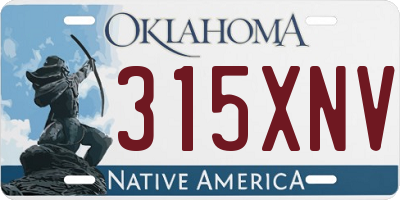 OK license plate 315XNV