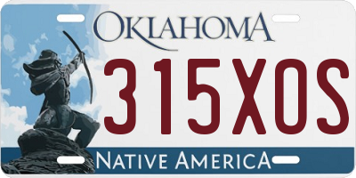 OK license plate 315XOS