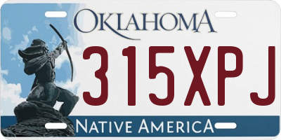 OK license plate 315XPJ