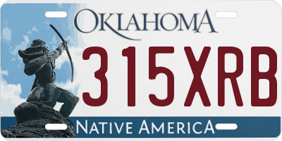 OK license plate 315XRB