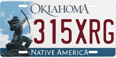 OK license plate 315XRG