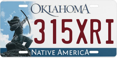 OK license plate 315XRI