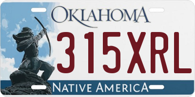 OK license plate 315XRL