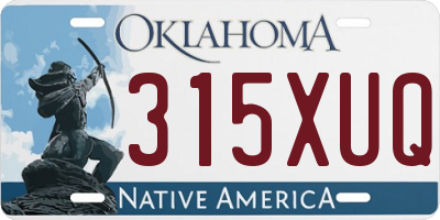OK license plate 315XUQ