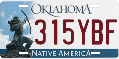 OK license plate 315YBF