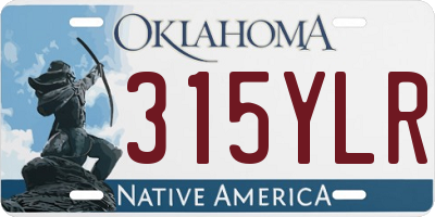 OK license plate 315YLR