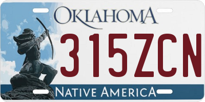 OK license plate 315ZCN