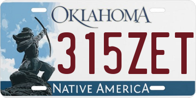 OK license plate 315ZET
