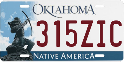 OK license plate 315ZIC