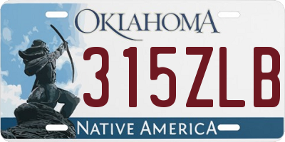OK license plate 315ZLB