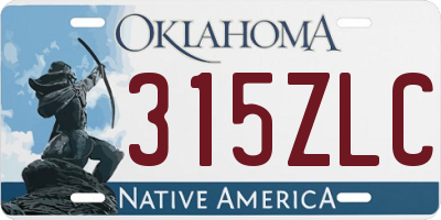 OK license plate 315ZLC