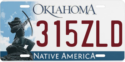 OK license plate 315ZLD