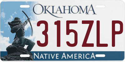 OK license plate 315ZLP