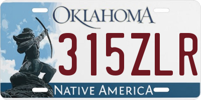 OK license plate 315ZLR