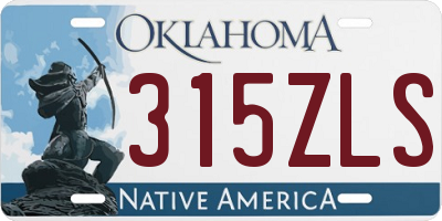 OK license plate 315ZLS