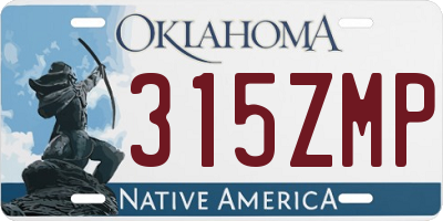 OK license plate 315ZMP