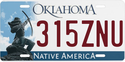 OK license plate 315ZNU