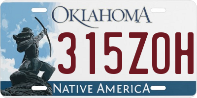 OK license plate 315ZOH