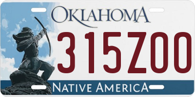 OK license plate 315ZOO