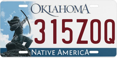 OK license plate 315ZOQ