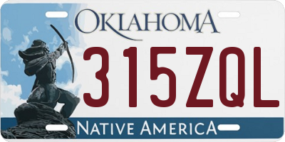 OK license plate 315ZQL