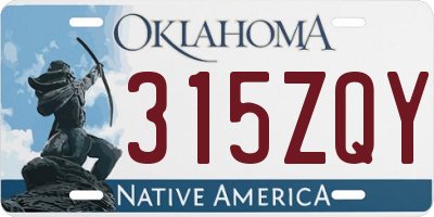 OK license plate 315ZQY