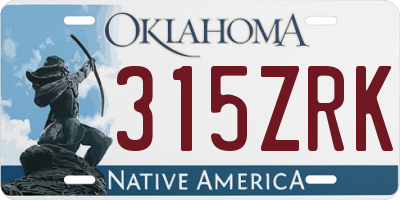 OK license plate 315ZRK