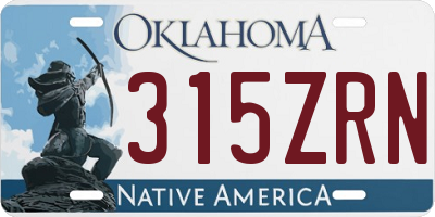 OK license plate 315ZRN