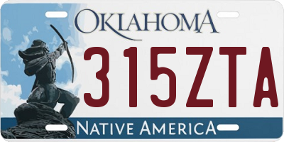 OK license plate 315ZTA