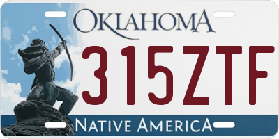 OK license plate 315ZTF