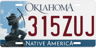 OK license plate 315ZUJ