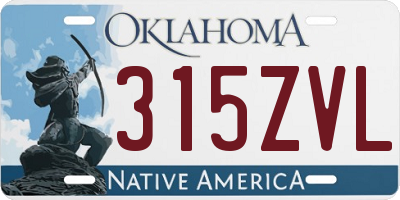 OK license plate 315ZVL