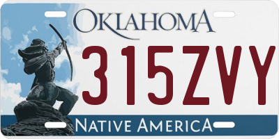 OK license plate 315ZVY