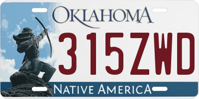 OK license plate 315ZWD