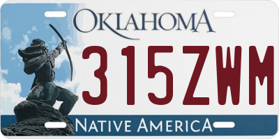 OK license plate 315ZWM